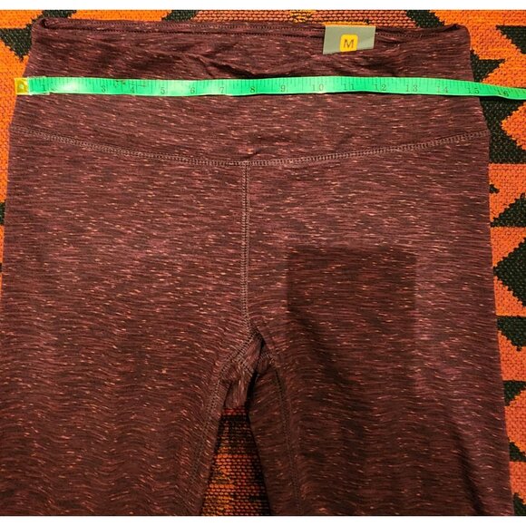 NEW RBX Women's Burgundy Heathered Leggings M High Waist. - Picture 3 of 9